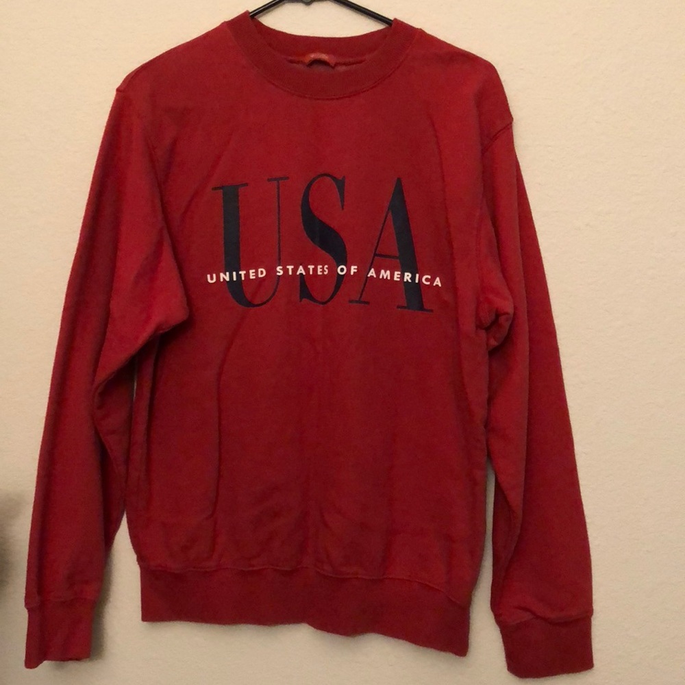 Brandy Melville red pullover sweatshirt